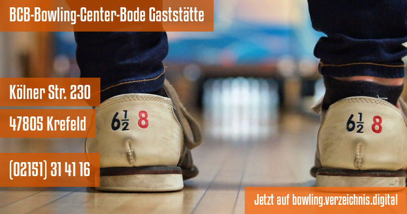 BCB-Bowling-Center-Bode Gaststätte auf bowling.verzeichnis.digital