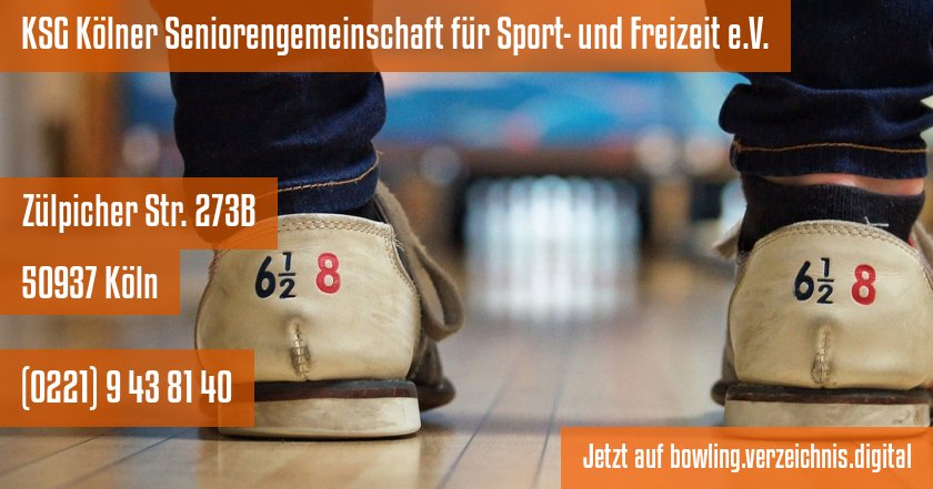 KSG Kölner Seniorengemeinschaft für Sport- und Freizeit e.V. auf bowling.verzeichnis.digital