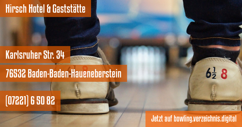 Hirsch Hotel & Gaststätte auf bowling.verzeichnis.digital