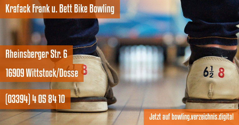 Krafack Frank u. Bett Bike Bowling auf bowling.verzeichnis.digital
