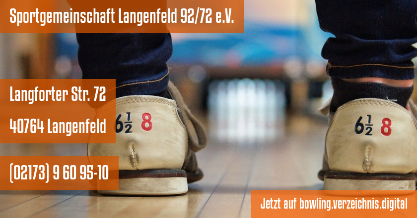 Sportgemeinschaft Langenfeld 92/72 e.V. auf bowling.verzeichnis.digital